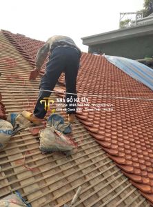 Nhà gỗ 3 gian lim nam phi 12 cột Tiên Du Phù Ninh Phú Thọ