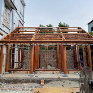 Nhà Gỗ Dâu 3 Gian - Xã Dị Nậu - Huyện Thạch Thất - Hà Nội