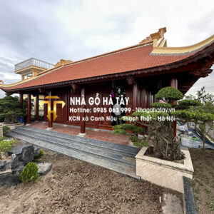 Nhà gỗ 3 gian 2 chái 36 cột đứng đất Hiên chạy xung quanh Vĩnh Tiến Vĩnh bảo Hải Phòng