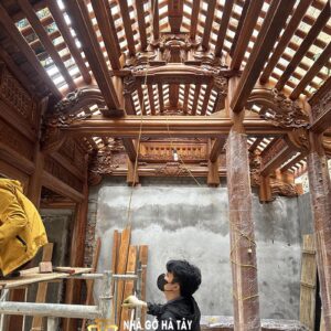 Nhà gỗ lim 3 gian, 12 cột tại TP Bắc Ninh