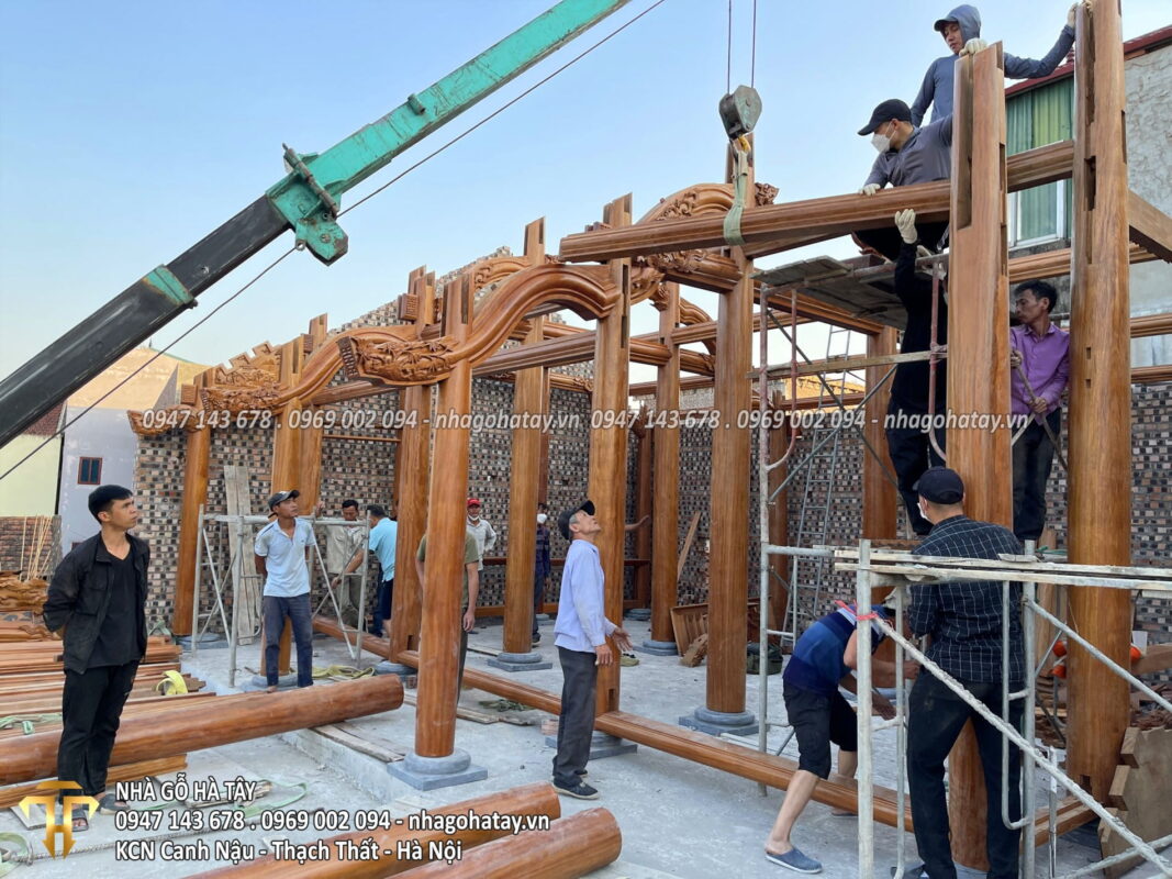 Nhà Gỗ Lim 4 Gian - xã Liên Hà - huyện Đan Phượng - TP Hà Nội