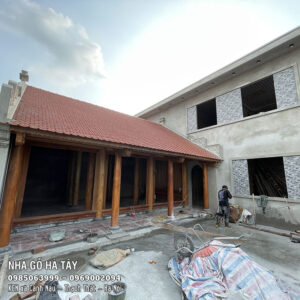 Nhà gỗ 3 gian gỗ xoan 24 cột Thạch Thất, Hà Nội