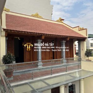 Nhà gỗ 3 gian mít tây 6 cột đứng đất Tân Hội - Hoài Đức - Hà Nội